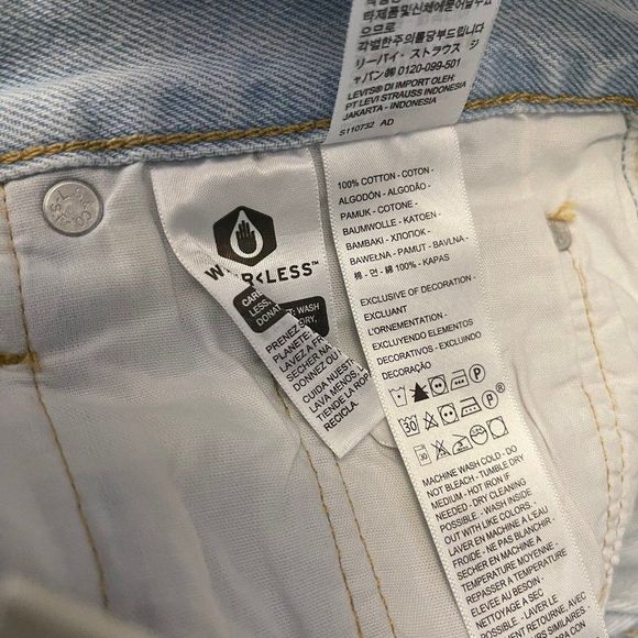 Levi’s 501 Skinny Jeans 28x32 Light Wash - Picture 7 of 10